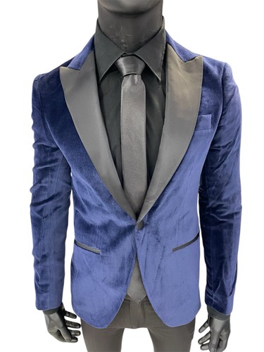 Designer blau samt - samt, anzug