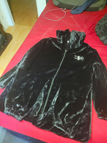Schwarzer samt schlafanzug 2xl - schlafanzug,