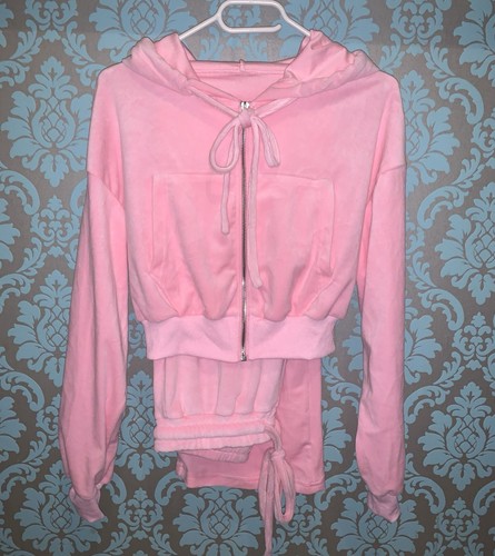 Rosa samt zweiteiler - samt,