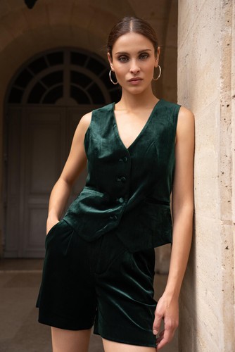 Damen weste samtweste - damen,